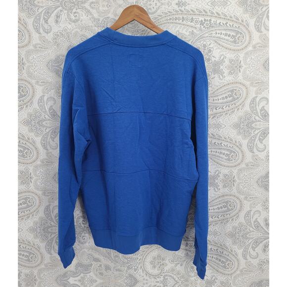 Able Made Kian men sweatshirt blue Size Large Blokecore Organic Normcore Soccer - Picture 5 of 11